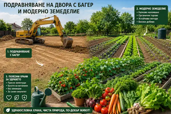 подравняване с багер